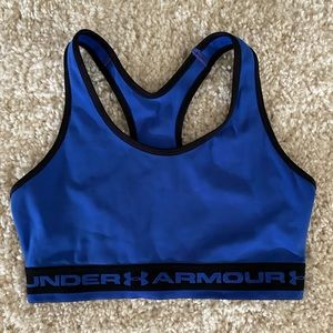 Under armor sports bra, blue, small